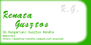 renata gusztos business card