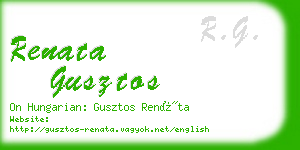 renata gusztos business card